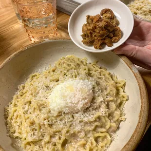 Creme de Bacon with a side of Uni.