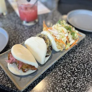 Pick 3 bao  Vegetarian Bao, Pork Belly Bao, Shrimp Tempura Bao