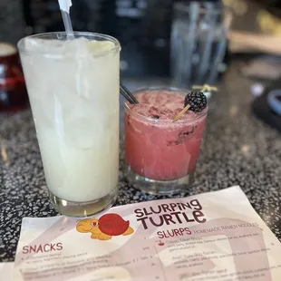 Calpico Mule, Blackberry Sake Bramble