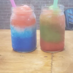 Two of our signature slushies