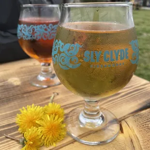 Apple Pie cider and Sunrise sessions cider
