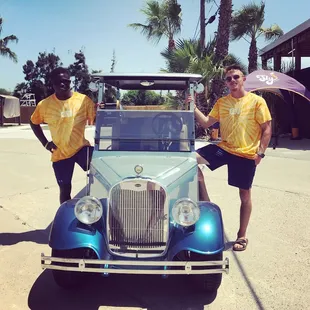 Luke and Emmanuel posing with a beautiful custom-built Streetrod. Sly Customs is currently the only Streetrod dealer in Texas!
