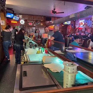 customers at the bar