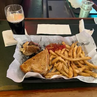 Patty Melt and protein drink