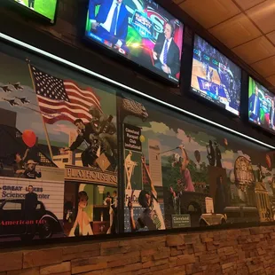 a variety of tv screens