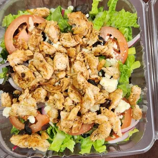 large grilled chicken salad