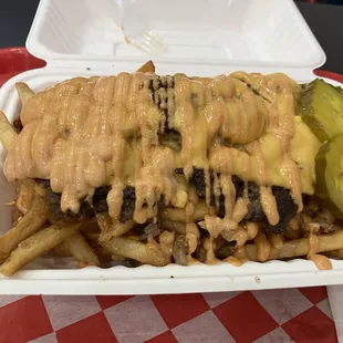 Loaded beef fries