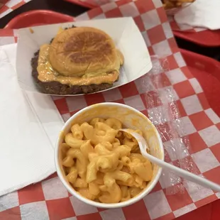 Impossible burger  Mac and cheese