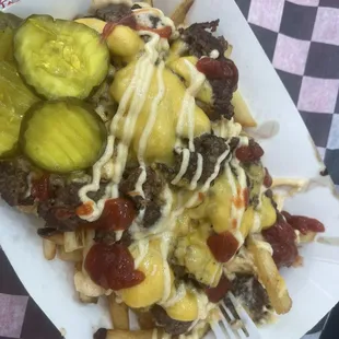 Loaded beef fries