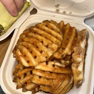 Waffle fries