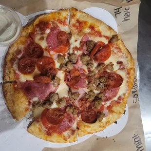 Meat lovers pizza