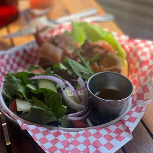 Lobster roll with house salad