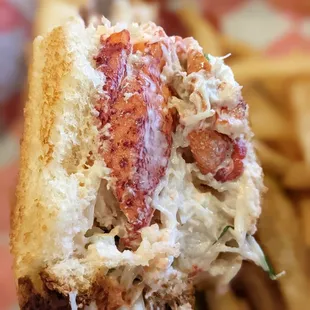 Huge chunks of lobster