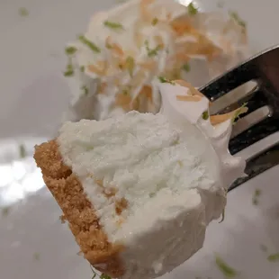 Cross-section of my key lime pie