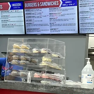 The menu with fresh homemade desserts....