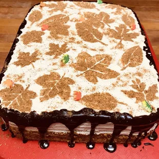 a chocolate covered cake