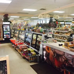 the inside of a grocery store