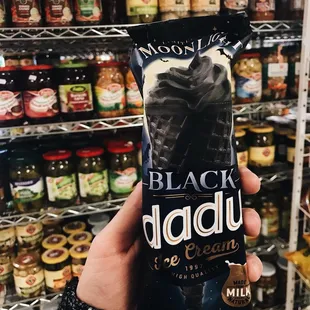 awesome raspberry-flavored ice cream &amp; it makes your tongue black!!