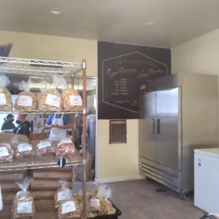 the bakery's kitchen