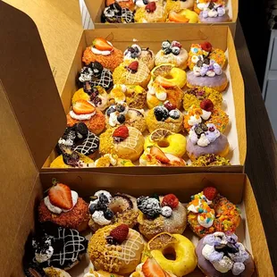 Small Batch Doughnuts - Costa Mesa CA, large Variety Pack 24 doughnuts. 12 flavors.