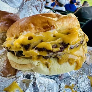 Signature double cheeseburger