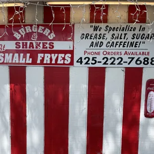 a red and white striped building