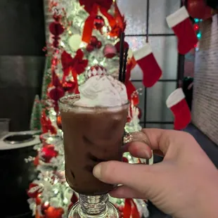 Iced hot chocolate