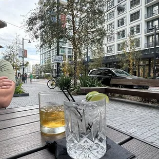 Outside tables on Water Street