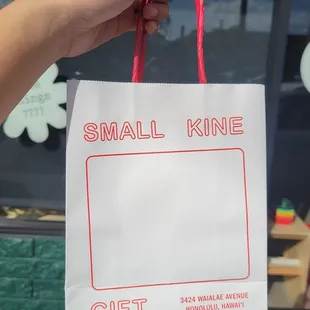 Small Kine Gift paper bag