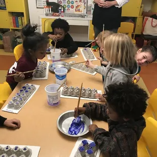 Art lesson using recycled materials inspired by the book Jillian Jigs.