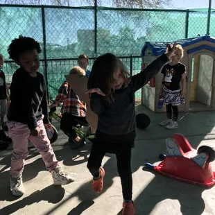 Dance party on the playground.