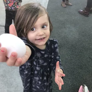 Our chicken Goldie's very first egg!
