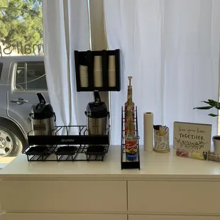 Coffee and tea station