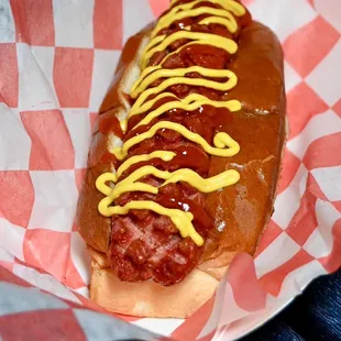 Big Dog included a premium 100% all beef Hot Dog cooked to perfection in a crisped brioche bun