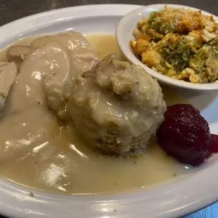 a plate of food on a table