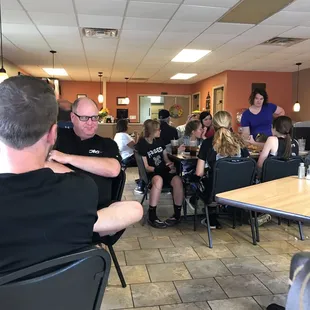 Only open place in town...all the basketball teams were here between games.