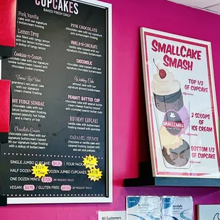 Cupcakes Menu