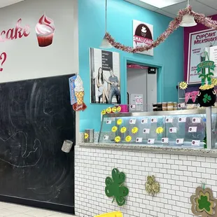 Chalk wall and ice cream bar