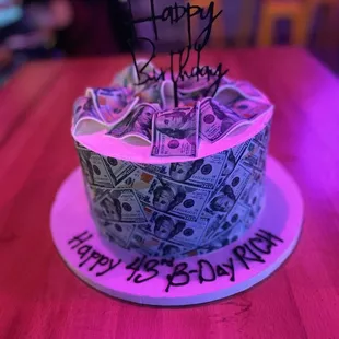 Red Velvet Money Cake