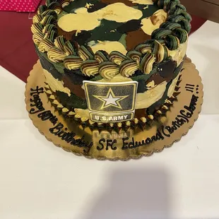 Custom military themed cake