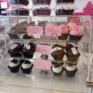 More cupcakes in a variety of chocolate flavors