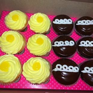 One dozen half Chocolate Cream Cupcake and the other half Lemon Drop Cupcake .. I promise you you&apos;ll never be disappointed