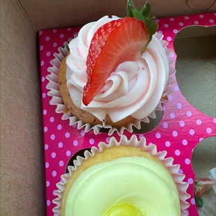 Strawberry &amp; Lemon Drop Cupcake