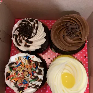 a variety of cupcakes