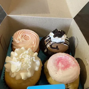 a variety of cupcakes