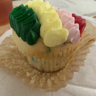 a cupcake with frosting