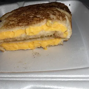 Inside grilled cheese