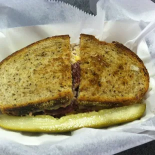 Reuben with a pickle!