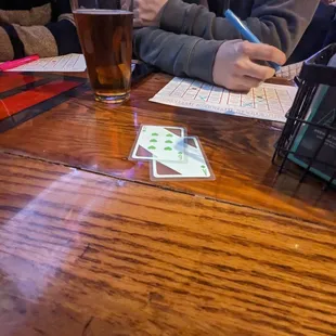 They had a deck of cards which kept us entertained for a while