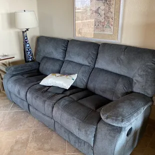 Our new sofa recliner.